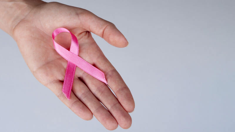 Lazo símbolo del cáncer de mama