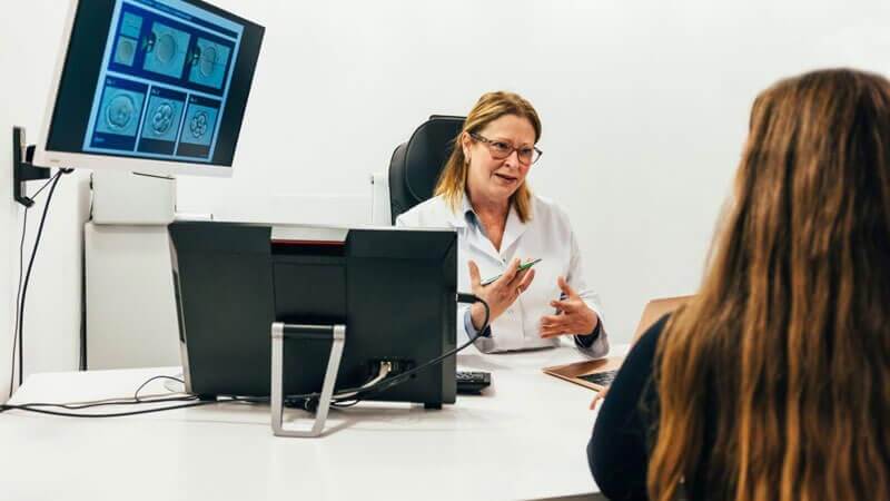 Paciente en la primera consulta de fertilidad